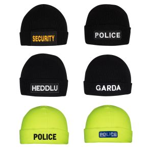 Niton Tactical Beanie Watch Caps - Police, Security, Garda or Heddlu Options