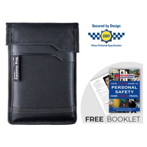 Secured by Design Key Shield Home (KSH) Faraday Pouch for Car Keys & Small Devices – Large Black