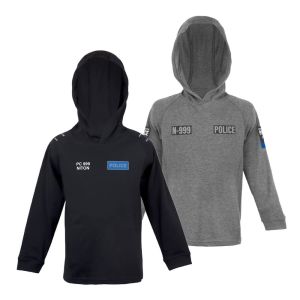 CUSTOMISE ME - Niton999 Kids Long Sleeve Hooded T-Shirt   – Police Or CT-SFO