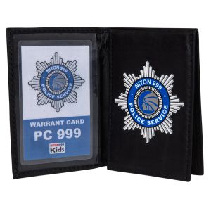 Niton999 Kids Police Warrant card wallet with UK Style Police Crest Badge