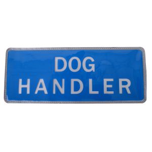 Dog Handler Hook Reflective Blue Badge