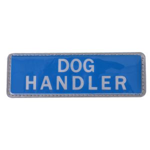 Dog Handler Hook & Loop Reflective Blue Badge-Small