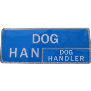 Increased visibility and better identification with Niton Tactical Dog Handler Reflective Blue Badges. Silver text and outline with blue background.
niton, tactical, dog, canine, k9, handler, police, security, id, reflective, silver, black, velcro, bad