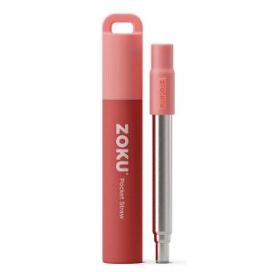 Zoku Reusable Pocket Straw - Red