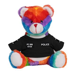 CUSTOMISE ME - Niton999 Kids Police Rainbow Service Bear