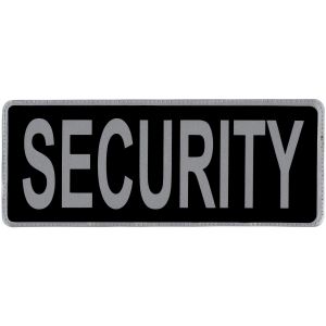 Security Hook & Loop Reflective Black Badge