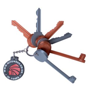 Niton999 Professional Training Flexible Prop Keys – Set of 6 Keys with Key Ring