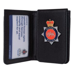 Niton Tactical Deluxe Leather Compact Warrant Card Holder - Black