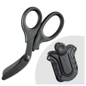 XShear 7.5” Heavy Duty Trauma Shears & Trauma Shears Holster – Black 19cm Medical Scissors