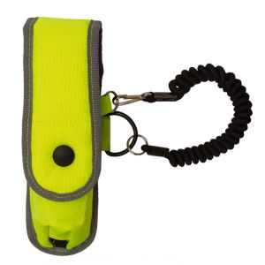 Safariland MOLLE PAVA, CS & DMS Pouch With Coiled Lanyard – Hi Vis Yellow