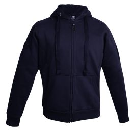 Dot zip up hoodie（NAVY） Monochrome Navy Cozy Cut Hoodie Full Sleeve Sweatshirt