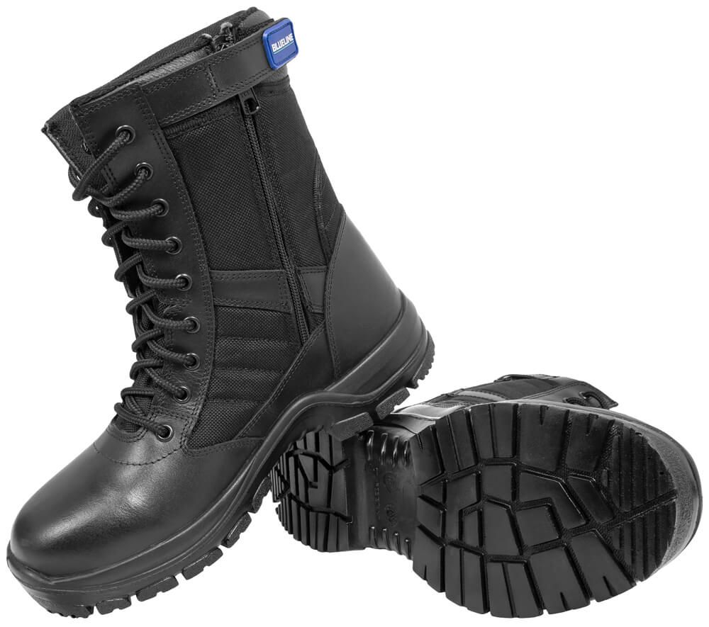 Black blueline boots