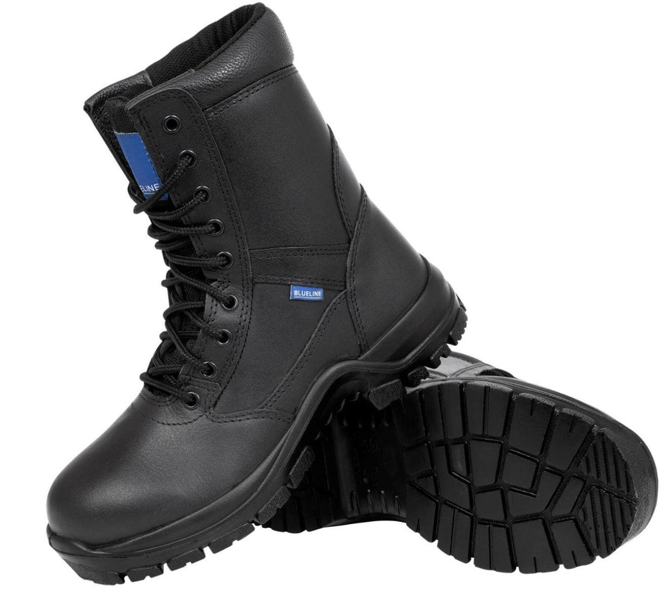 Black blueline boots