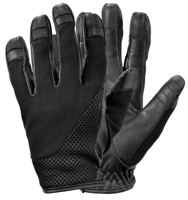 Black touchscreen tactical gloves